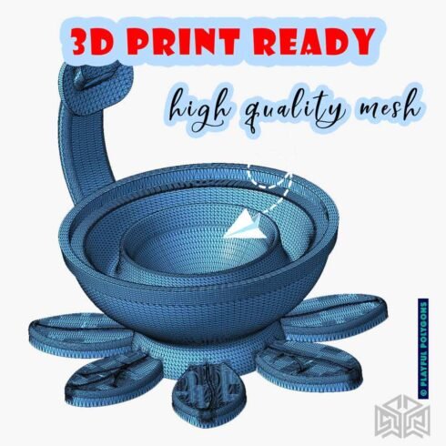 funny carnivorous plant egg holder 3D printed